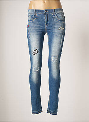 Blugi skinny elasticitate mărime reglabilă albastru BECKARO fată
