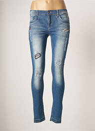 Blugi skinny elasticitate mărime reglabilă albastru BECKARO fille
