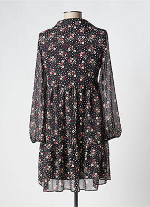 Rochie scurtă țesătură crep mâneci lungi negru MARGVERY femeie