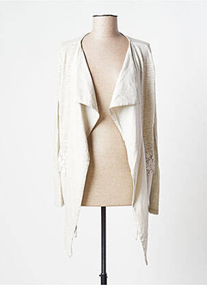 Vestă cu mâneci lungi bej MALOKA femeie