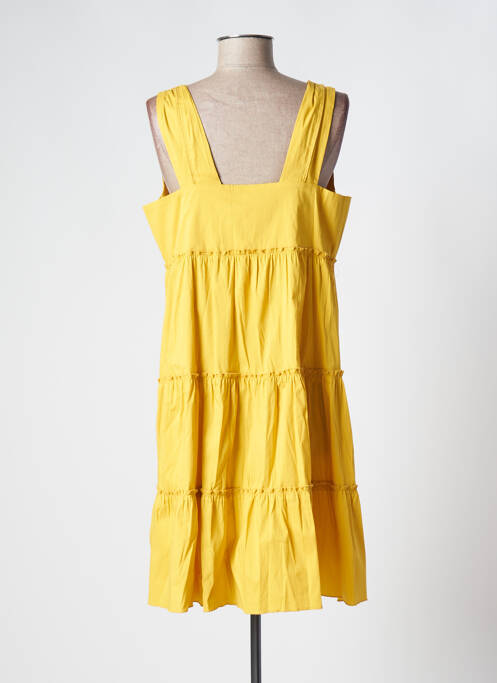 Rochie midi galben LA FÉE ATELIER BY LA FÉE MARABOUTÉE femeie