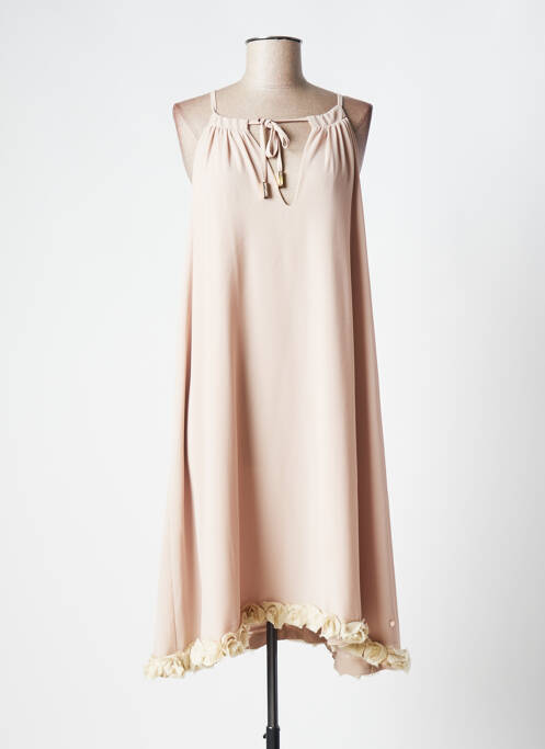 Rochie midi bej CRISTINA BARROS femeie