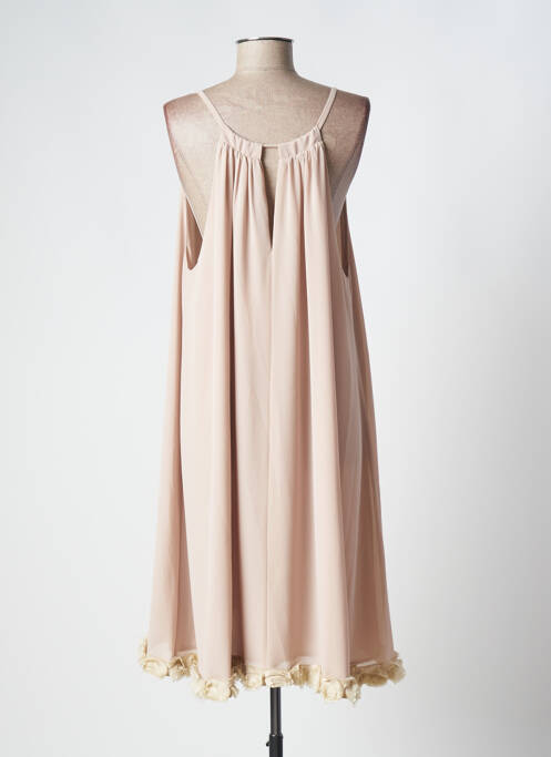 Rochie midi bej CRISTINA BARROS femeie