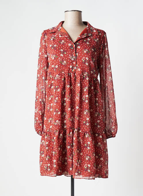 Rochie scurtă maro MARGVERY femeie