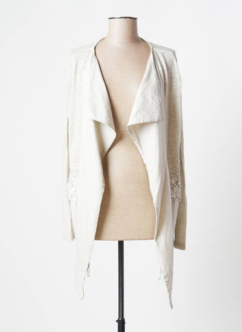 Vestă cu mâneci lungi bej MALOKA femeie