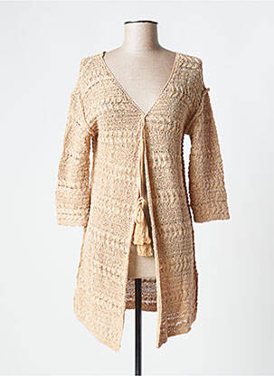 Vestă cu mâneci lungi bej CREAM femeie