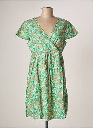 Rochie scurtă croială evazată mâneci scurte verde VERO MODA femeie