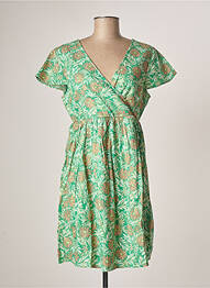 Rochie scurtă imprimeu floral mâneci scurte verde VERO MODA femeie