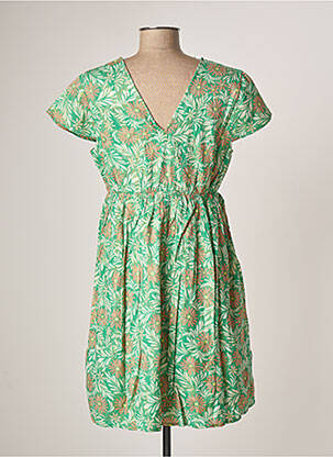 Rochie scurtă croială evazată mâneci scurte verde VERO MODA femeie