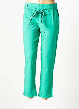 Pantalon drept talie înaltă talie înaltă verde CERISE BLUE femeie