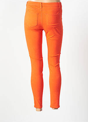 Pantalon slim țesătură poplin mărime normală portocalie VERO MODA femeie