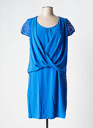 Rochie scurtă mâneci scurte mâneci scurte albastru MOKA'S femeie