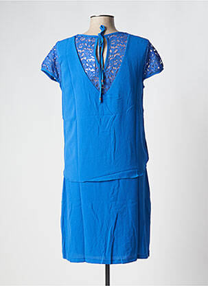 Rochie scurtă mâneci scurte mâneci scurte albastru MOKA'S femeie