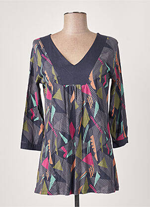 Tricou mâneci 3/4 mâneci 3/4 albastru BLANCHEPORTE femeie