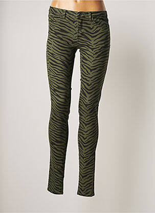 Pantalon slim verde VILA femeie