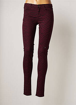 Pantalon slim roșu VILA femeie