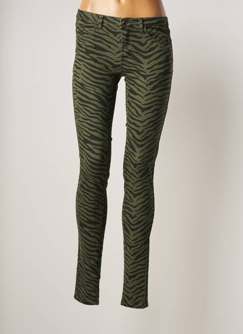 Pantalon slim verde VILA femeie