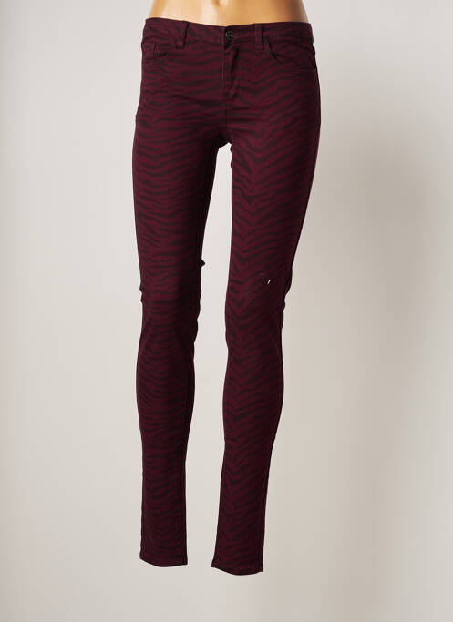 Pantalon slim roșu VILA femeie