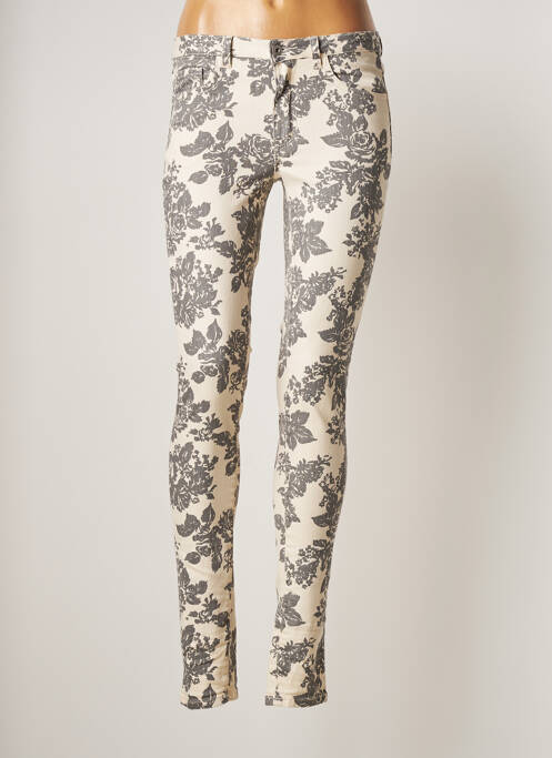 Pantalon slim bej VILA femeie