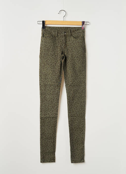 Pantalon slim verde VILA femeie