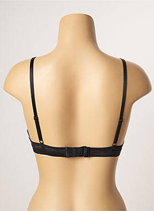 Sutien efect material satinat sutien cupe întregi cu decolteu înalt negru PASSIONATA femeie