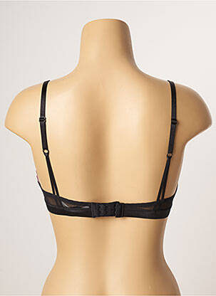 Sutien efect material satinat sutien cupe întregi cu decolteu înalt negru PASSIONATA femeie