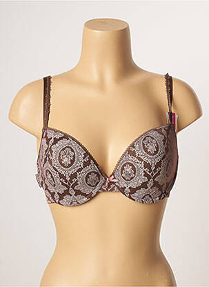 Sutien efect material satinat top sutien modelat maro PASSIONATA femeie