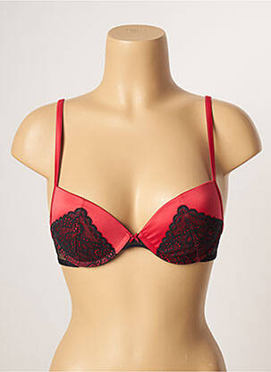 Sutien efect material satinat top sutien push-up roșu PASSIONATA femeie