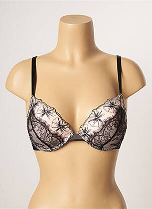 Sutien efect material satinat top sutien push-up negru PASSIONATA femeie