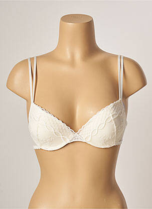 Sutien efect material satinat top sutien push-up bej PASSIONATA femeie