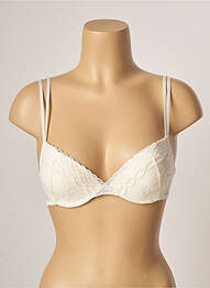 Sutien efect material satinat top sutien push-up bej PASSIONATA femeie