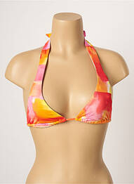 Sutien de costum de baie elasticitate top triunghiuri portocaliu CHERRY BEACH femme