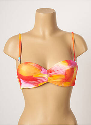 Sutien de costum de baie elasticitate sutien balconet cu decolteu înalt portocalie CHERRY BEACH femeie