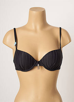 Sutien de costum de baie elasticitate top sutien push-up negru CHERRY BEACH femeie