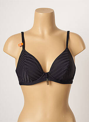 Sutien de costum de baie elasticitate sutien cupe întregi cu decolteu înalt negru CHERRY BEACH femeie