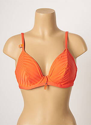 Sutien de costum de baie elasticitate sutien cupe întregi cu decolteu înalt portocalie CHERRY BEACH femeie