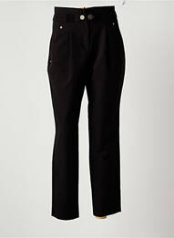 Pantalon drept croială morcov talie înaltă negru EVA KAYAN femeie