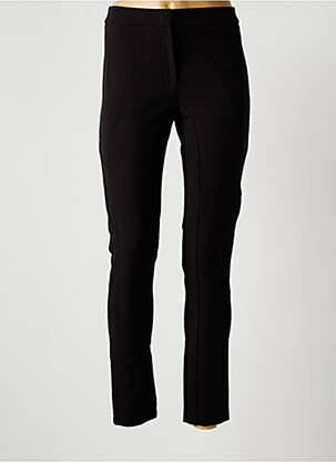 Pantalon slim țesătură poplin mărime normală negru EVA KAYAN femeie