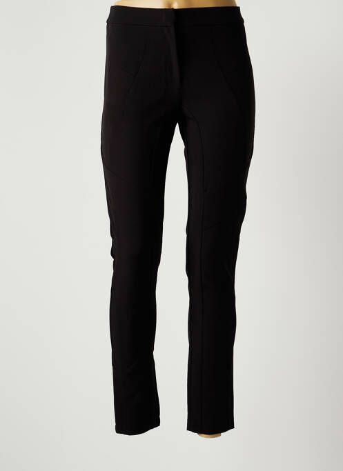 Pantalon slim țesătură poplin mărime normală negru EVA KAYAN femme
