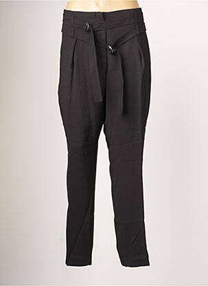 Pantalon drept țesătură crep talie înaltă negru EVA KAYAN femeie