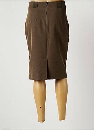 Fustă midi elasticitate verde EVA KAYAN femeie