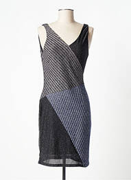 Rochie midi fără mâneci fără mâneci gri DESIGUAL femeie