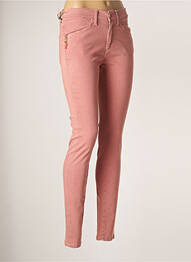 Pantalon slim talie joasă talie joasă roz DESGASTE femme