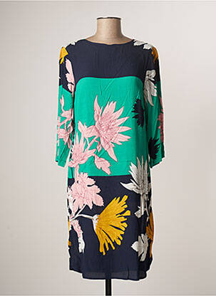 Rochie midi imprimeu floral mâneci 3/4 albastru JENSEN femeie