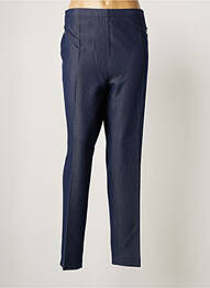 Pantalon drept talie elastică mărime normală albastru NIKI PARIS femme