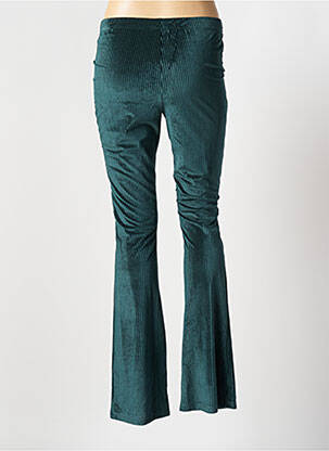 Pantalon evazat elasticitate mărime normală verde LOFTY MANNER femeie