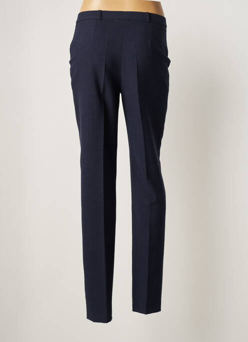 Pantalon slim închidere cu fermoar sub clapetă cu nasturi talie înaltă albastru ANNE KELLY femme