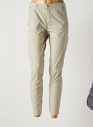 Pantalon 7/8 țesătură poplin mărime normală gri RA-ER femeie