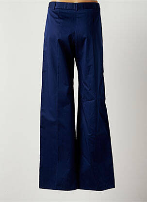 Pantalon larg țesătură poplin talie înaltă albastru PAUL SMITH femeie