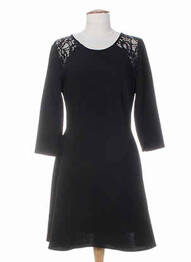 Rochie midi mâneci 3/4 mâneci 3/4 negru SET femme